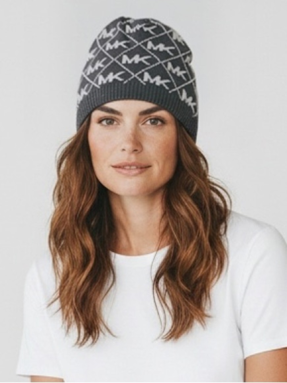 MICHAEL KORS Charcoal Metallic Silver Winter Knit Beanie — NWOT